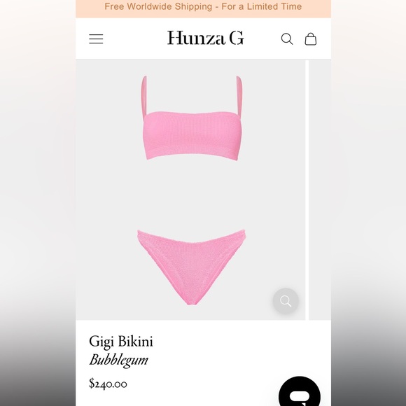 Hunza G Bubblegum Gigi Bikini - Picture 1 of 4